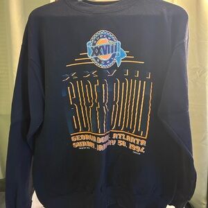 Men's Black Super Bowl XXVIII Crewneck Sweater